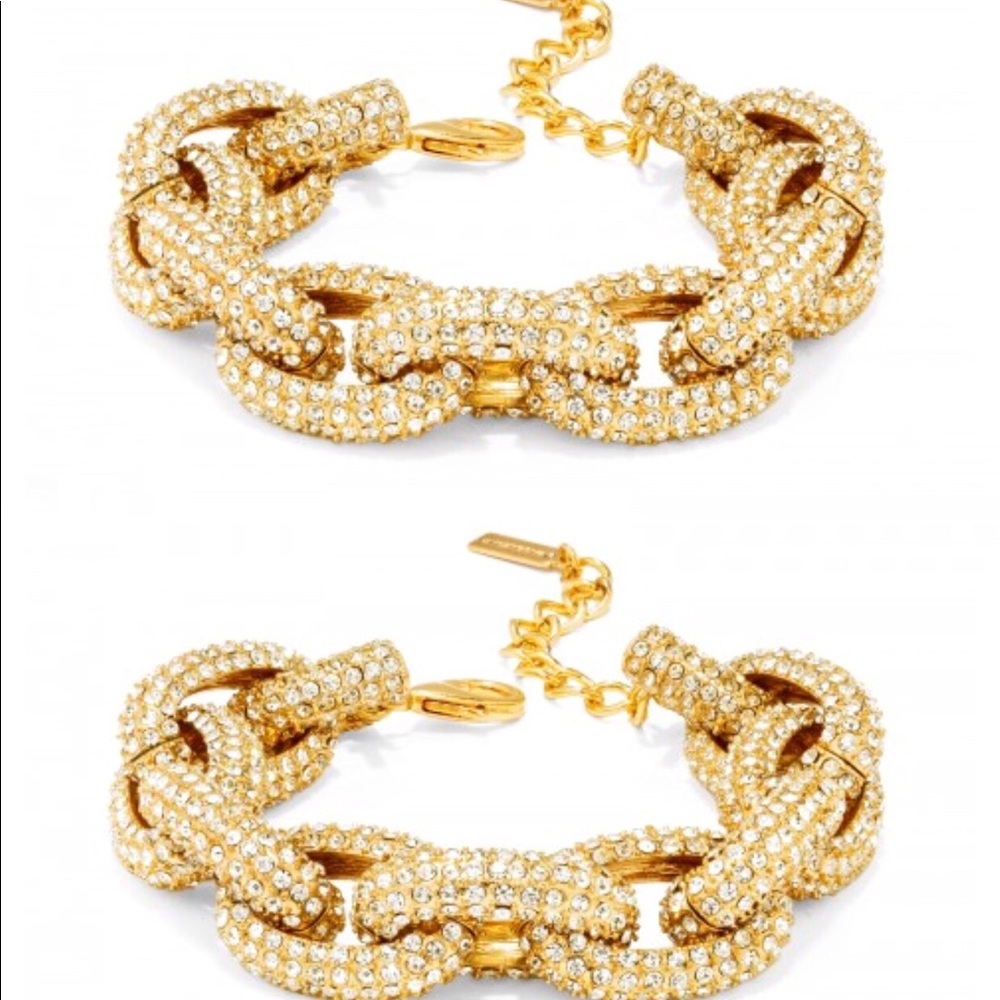 BaubleBar Large Pave Links Bracelet. Excellent!
